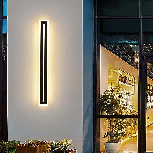 QHIUAT Modern Outdoor Lights 24W Wall Sconce 35.4 Inch Sconces