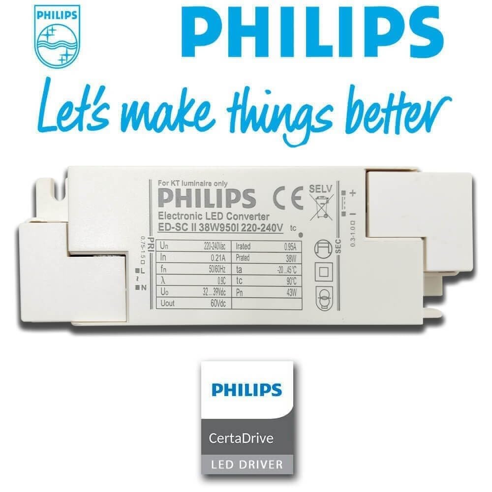 Pack x10 Panel LED 60x60 cm 40W, 10 unidades para Falso Techo, Placa LED Driver Philips CertaDrive, Paneles Bajo Consumo y Gran Luminosidad 4800 Lúmenes, No Flick, Marco Blanco (Luz Natural - 4000K)