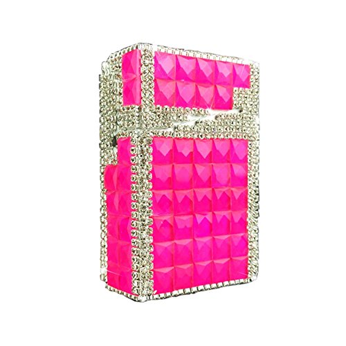 Stylish Rhinestone Women Cigarette Case Cigarette Holder Box Cigar Protective Cover, Rose