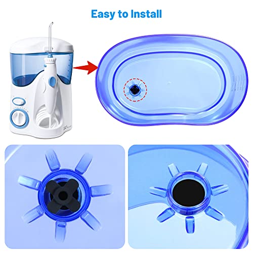 Image of 6 Pcs Replacement Part Reservoir Tank Valve Rubber Gasket, Blue Washer Reservoir Plug Compatible with Waterpik Water Flossers WP900, WP112, WP250, WP300, Ultra, Nano, Traveler, VAVA, H2o (Black)