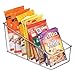 mDesign Plastic 4-Section Food Packet Organizer - Storage for Kitchen, Pantry, Cabinet, or Countertop - Organization for Spice Packets, Hot Chocolate, Seasoning Pouches, Ligne Collection, Clear