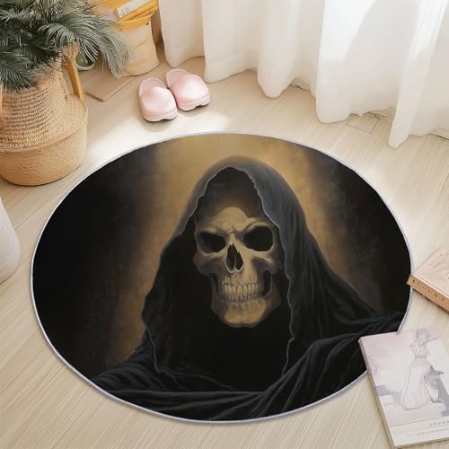 Tapis rond gothique de 180 cm pour le salon ou la chambre d'enfants - 4