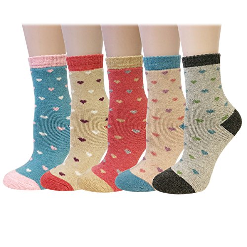 Image of Bowbear Women's 5-Pair Vintage Pattern Wool Socks