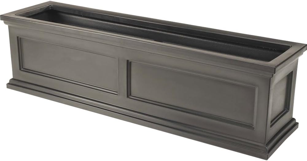 Madison Flower Box, 44-Inch, Black
