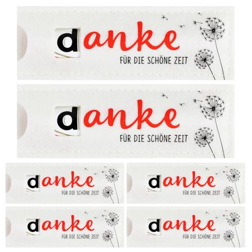 BOFUNX 6pcs Dankesch&ouml;n Geschenk Erzieherin Lehrer - Danke f&uuml;r die sch&ouml;ne Zeit Abschiedsgeschenk Geschenk Erzieherin Tagesmutter Kita Kindergarten Dankesch&ouml;n Abschied Kollegen Geschenk