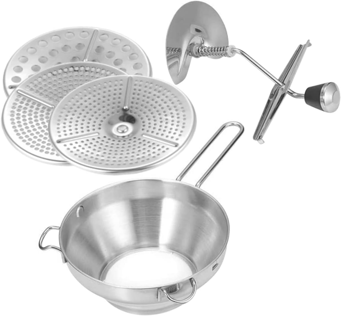 Generic 1set Stainless Steel Potato Ricer Masher Food-grade Manual Presser for Effortless Mashed Potatoes Kitchen Gadget for Mashing Fruits Vegetables Easy to Clean