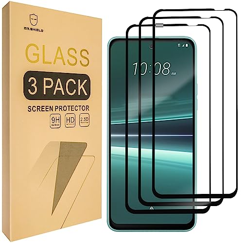 Mr.Shield [3-Pack] Screen Protector For HTC U23 / HTC U23 Pro [Full Cover] [Tempered Glass] [Japan Glass with 9H Hardness] Screen Protector
