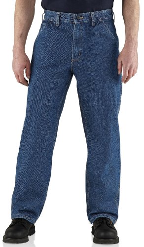 Carhartt Men's Flame Resistant Utility Denim Dungaree