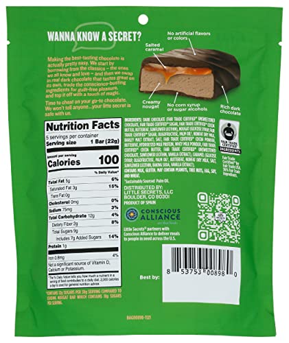 Little Secrets Salted Caramel & Dark Chocolate Mini Nougat Bars, 3.9 Oz #TOP1