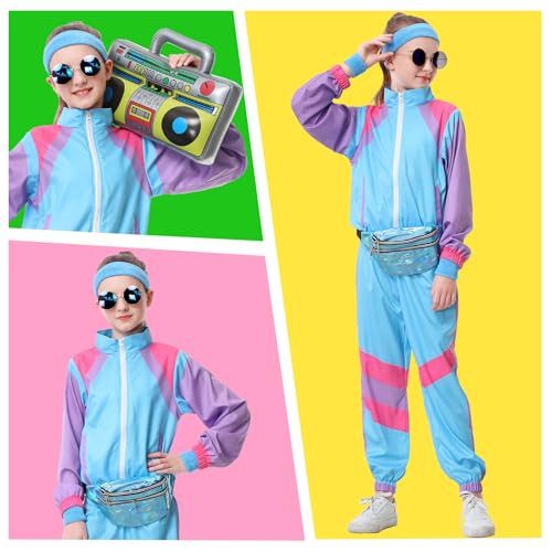 Disfraz completo 80s para niños con 6 piezas miniatura 6