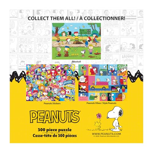 RoseArt - Peanuts - Peanuts Stickers - 300 Piece Jigsaw Puzzle for Adults by RoseArt - Used condition - Image 6