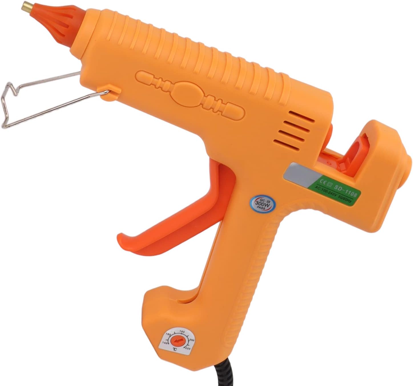 300W Hot Glue Gun US Plug 100‑240V Mini Heating Glue Gun Copper Nozzle for DIY Home Repairing School Arts Decoration Craft (SD-1108)