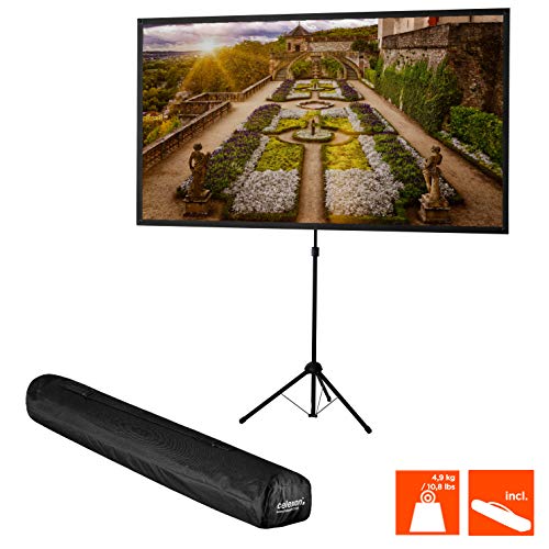 celexon 80inch Projector-Screen with Stand, Indoor Outdoor Portable Projection-Screen for Home Theater, 4K HD 16:9 Projection-Screen Wrinkle-Free Design