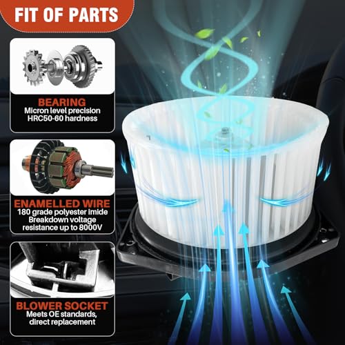 Image of AC Heater Blower Motor with Fan 700038 Fit for Mitsubishi Outlander 2003-2006, Lancer 2002-2007, Replaces# MR568593