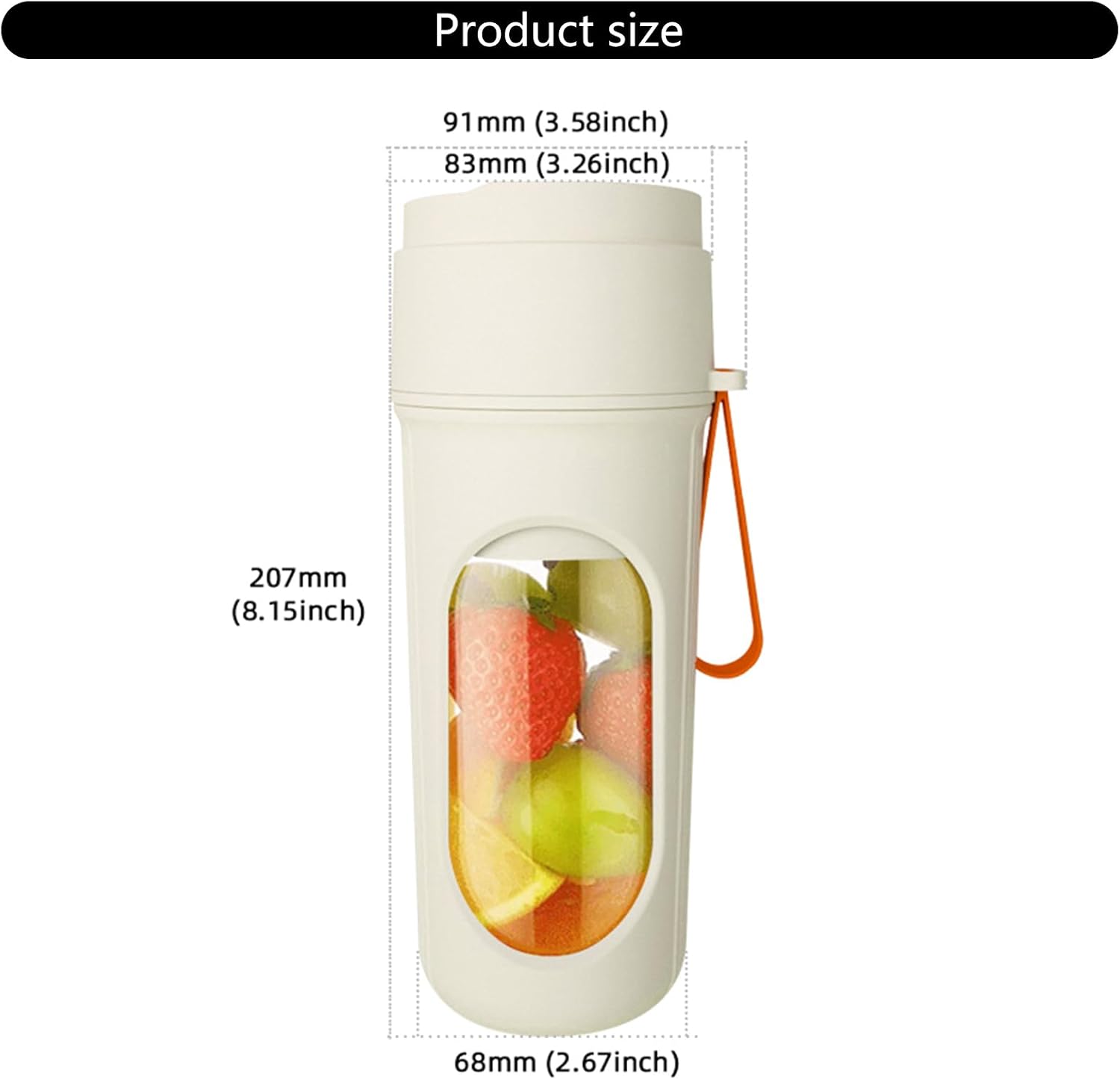Efficient 450ml Electric Juicer Cup with USB Charging Portable Fruit Mixer Household USB Rechargeable Blenders Smoothie Blenders Cup
