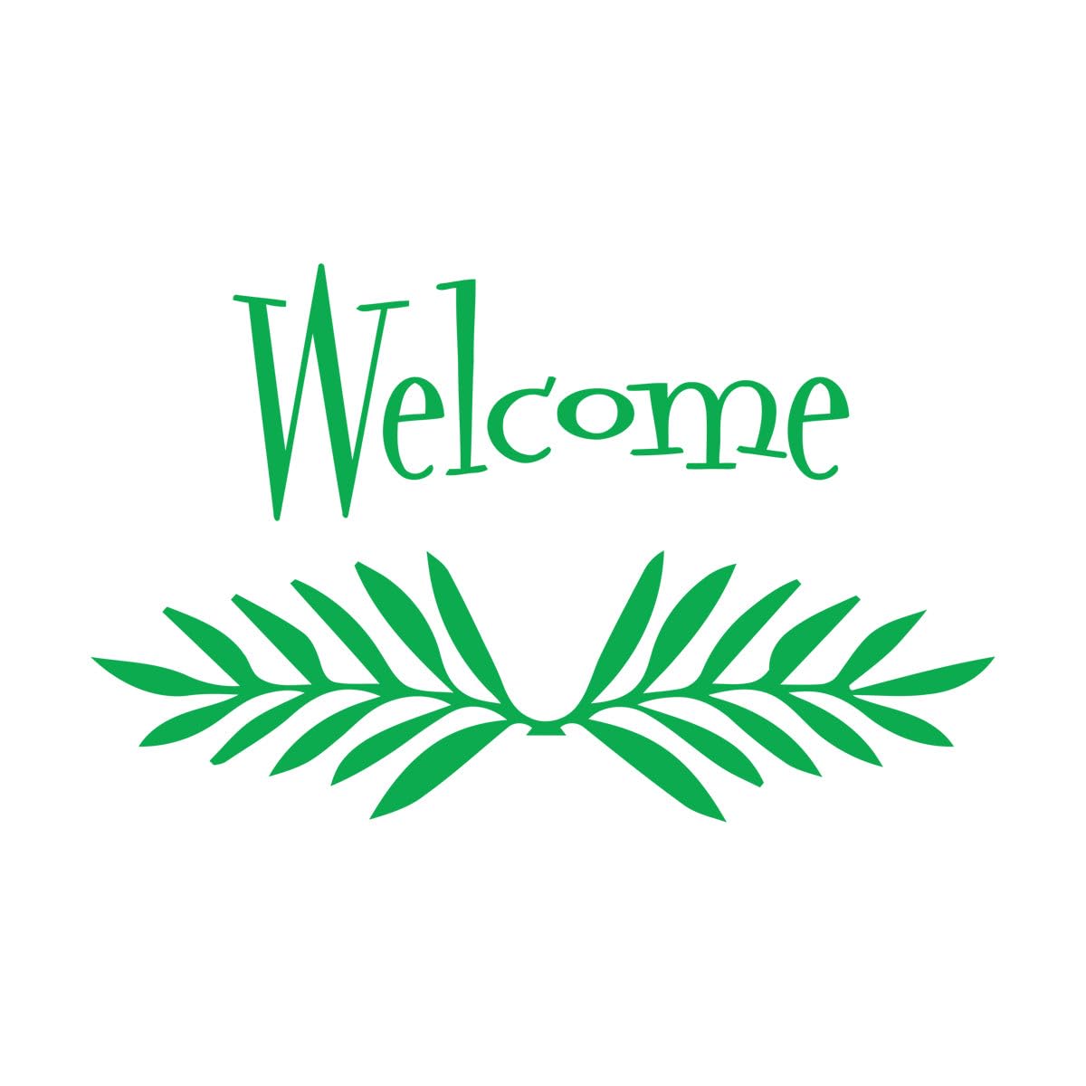 Welcome Home to Welcome Bohemian Style Wall Decals 32x49.8cm Do not Damage the wall Surface Small Green — image 1
