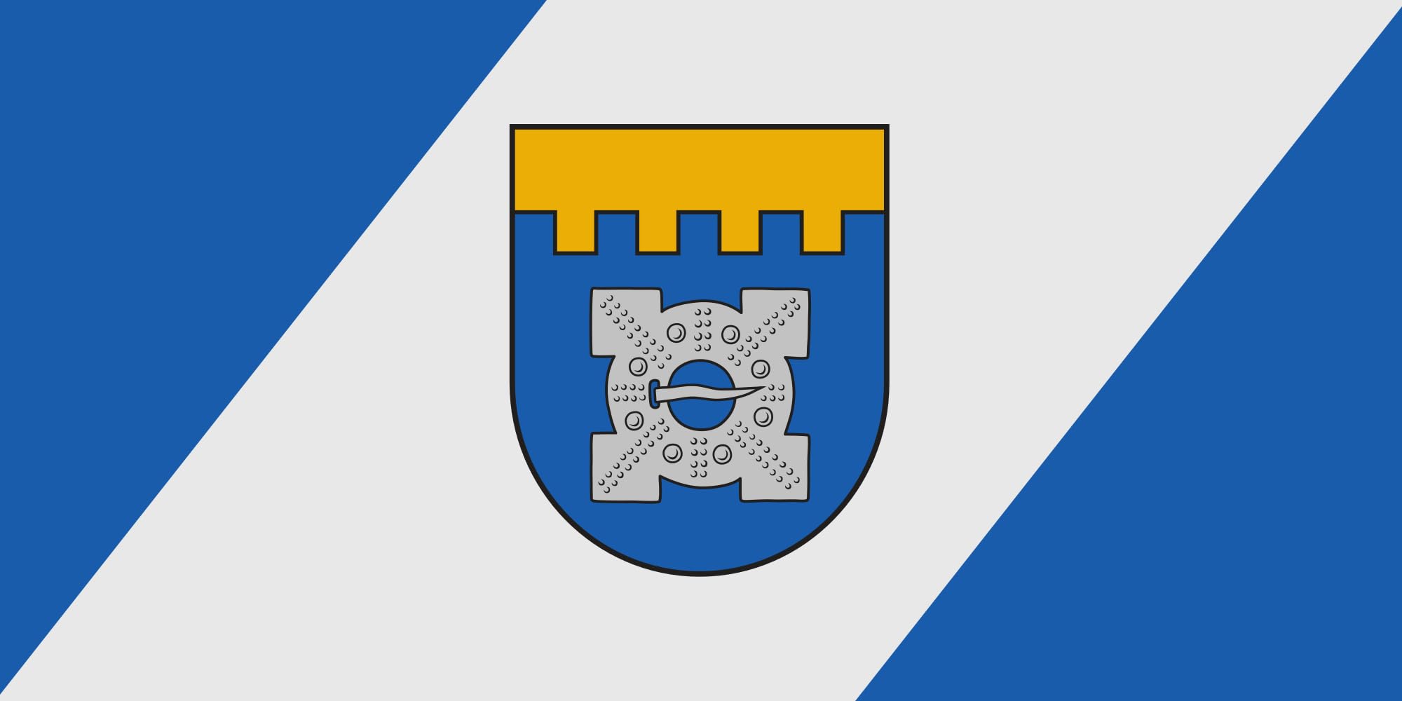 Drapeau Dobeles novads pavillon officiel Dobele Municipality Latvia grand format tissu