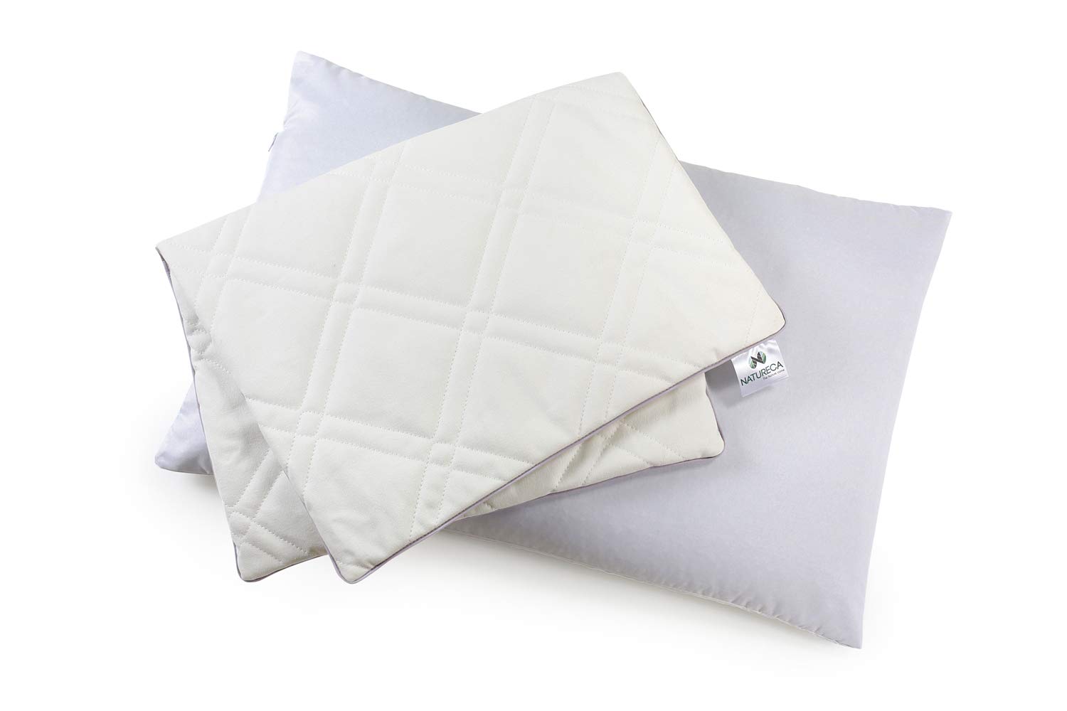 Almohada de Trigo Sarraceno Con Cáscaras Orgánicas y Funda de Algodón - Cervical, Ortopédica Para el Cuello, Natural - 40 x 60cm - Adecuada Para Adultos