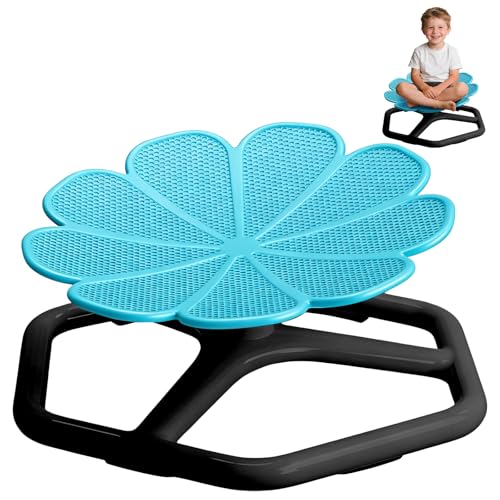 Chidiam Kids Sensory Spinning Chair Sensory Chair for Autism Autism Sensory Equipment Sit and Spin ADHD Chair Balance Toys 360 Swivel Chair Wobble Board Training Coordination for Toddler (dark blue)