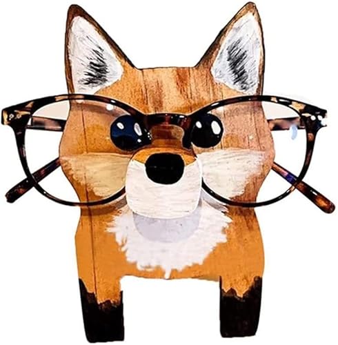 Soporte para gafas de mascotas bonitos adornos de madera para mascotas para decoración de escritorio soporte para gafas creativo y lindo soporte