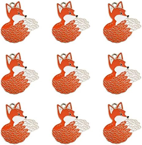 SSYHQAX 15 pcs Squirrel Enamel Charms Pendant Cute Animal Charms Pendant Children Pendant Bracelets Necklaces Earrings Keychains DIY Jewelry Making Accessories