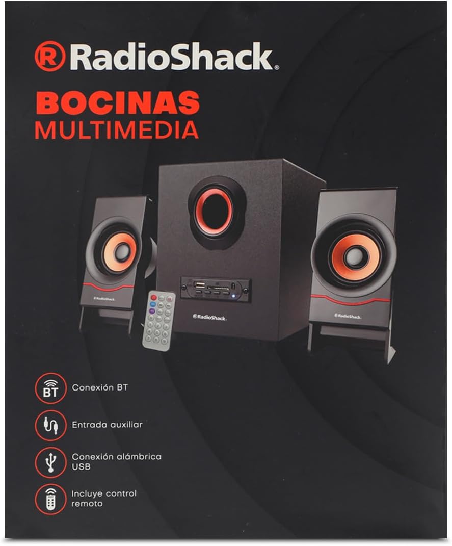 Product packaging for RadioShack Multimedia Bluetooth Speaker