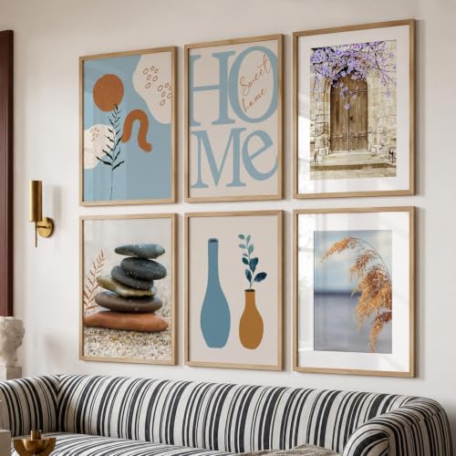 Image of kotart Boho Theme wall art for home decor, living room, bed room | Poster with frames wall hanging paintings | Boho digital wall art (10x13 inch, G)