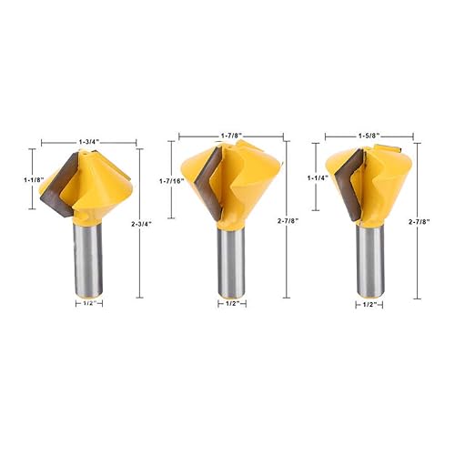 Miniatura 5 de Broca de enrutador de boca de pájaro, broca para enrutador de carpintería, broca de pegamento multicara, broca de enrutador para aglomerado de