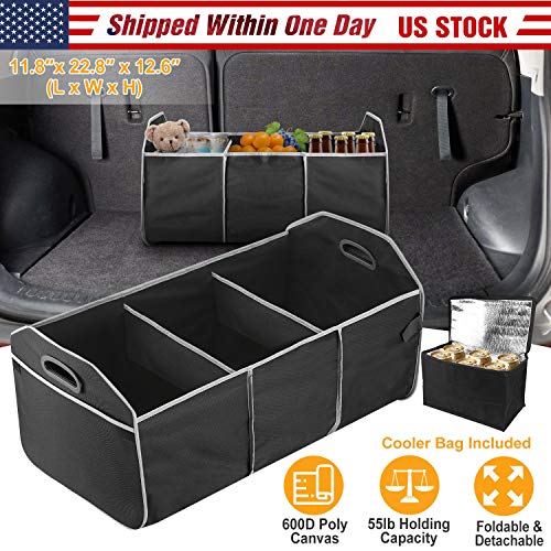 Primetrendz New Portable And Collapsible Trunk Organizer With Bonus Cooler Tm #TOP3