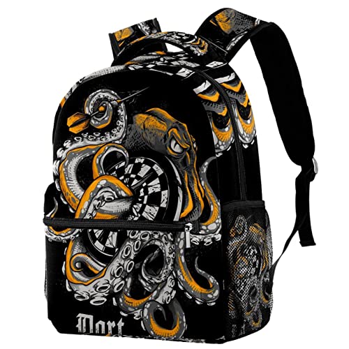 Sac à dos décontracté Octopus Surround grand format pour femme