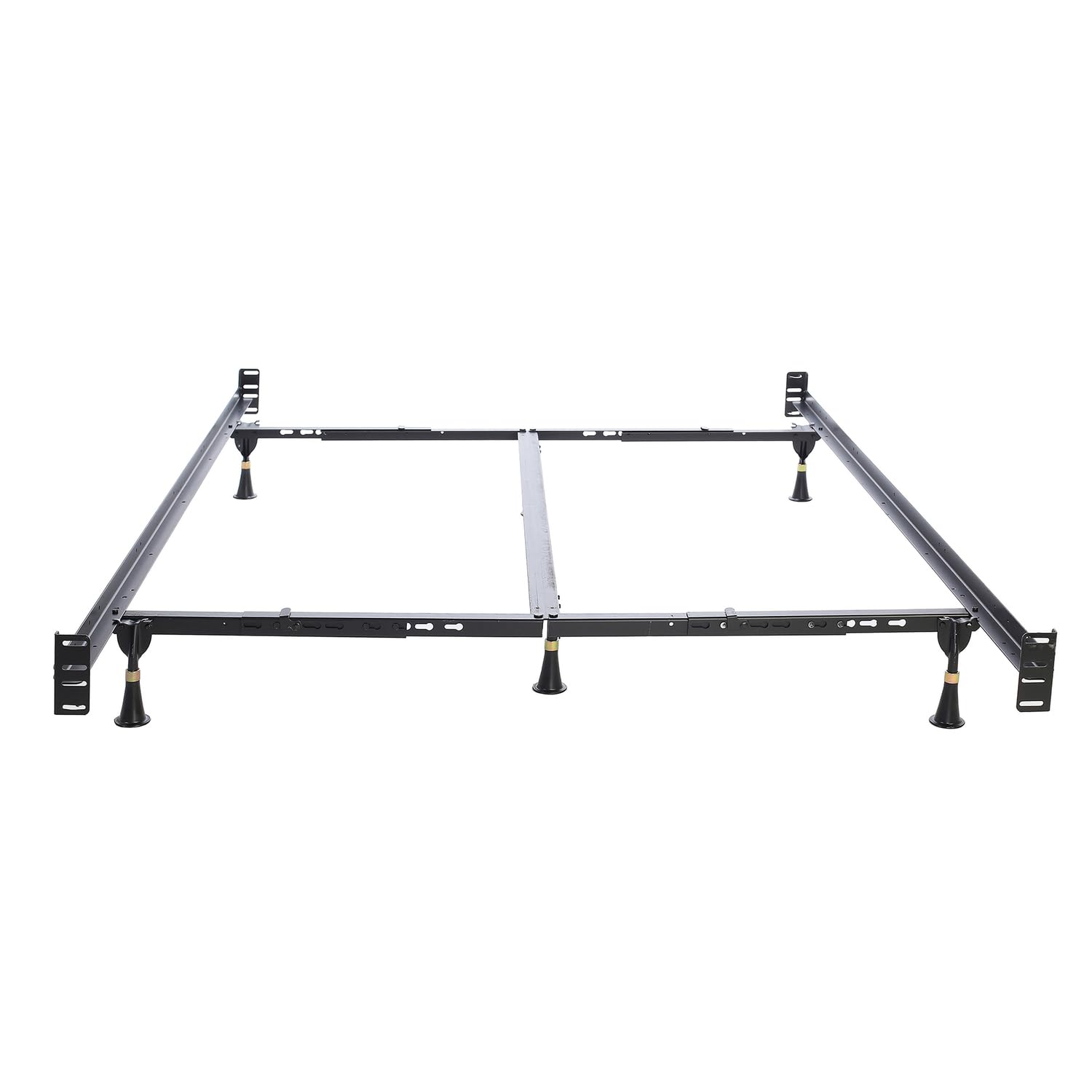 Hollywood Bed Frames Bed Frame with Headboard/Footboard Attachment/6 Legs and Adjustable Glides, Queen/Eastern King