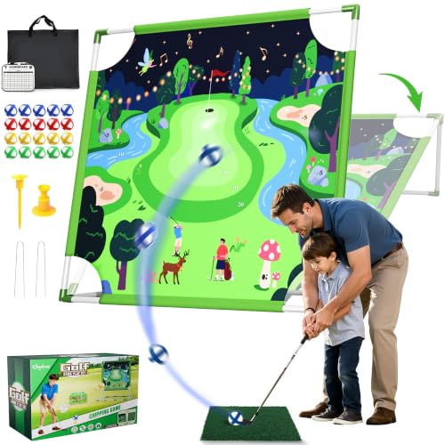 Owine Golf Chipping Game Set, 70" x70'' Double Sided Golf
