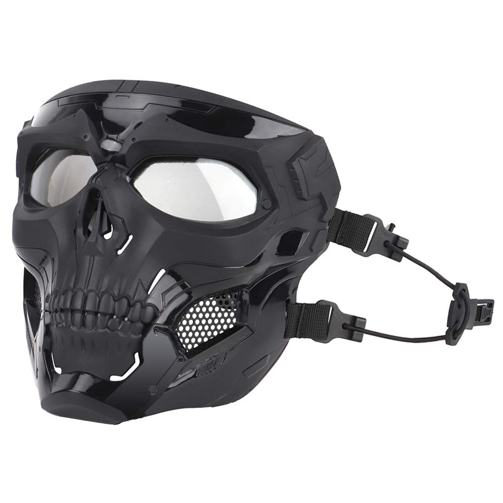 ATAIRSOFT Taktische Airsoft-Maske Skelett-Teufel – Zweilagig Mit Stahlgitter, Verstellbar, Für Cosplay & Halloween