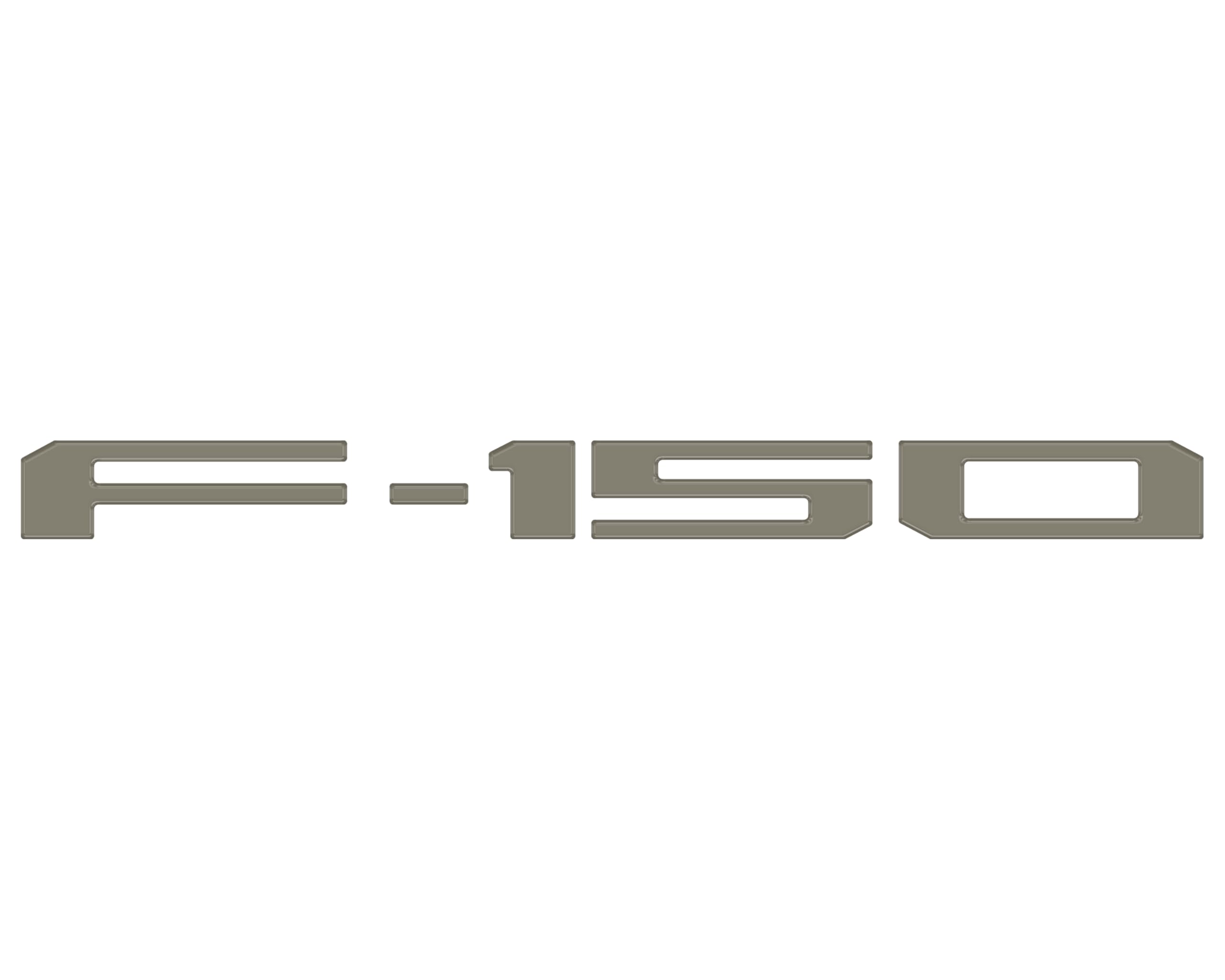 F-150 Tailgate Emblem Letter Inserts - Compatible with 2021-2025 F-150 (*OE Color - Marsh Gray, Pro Access Tailgate)