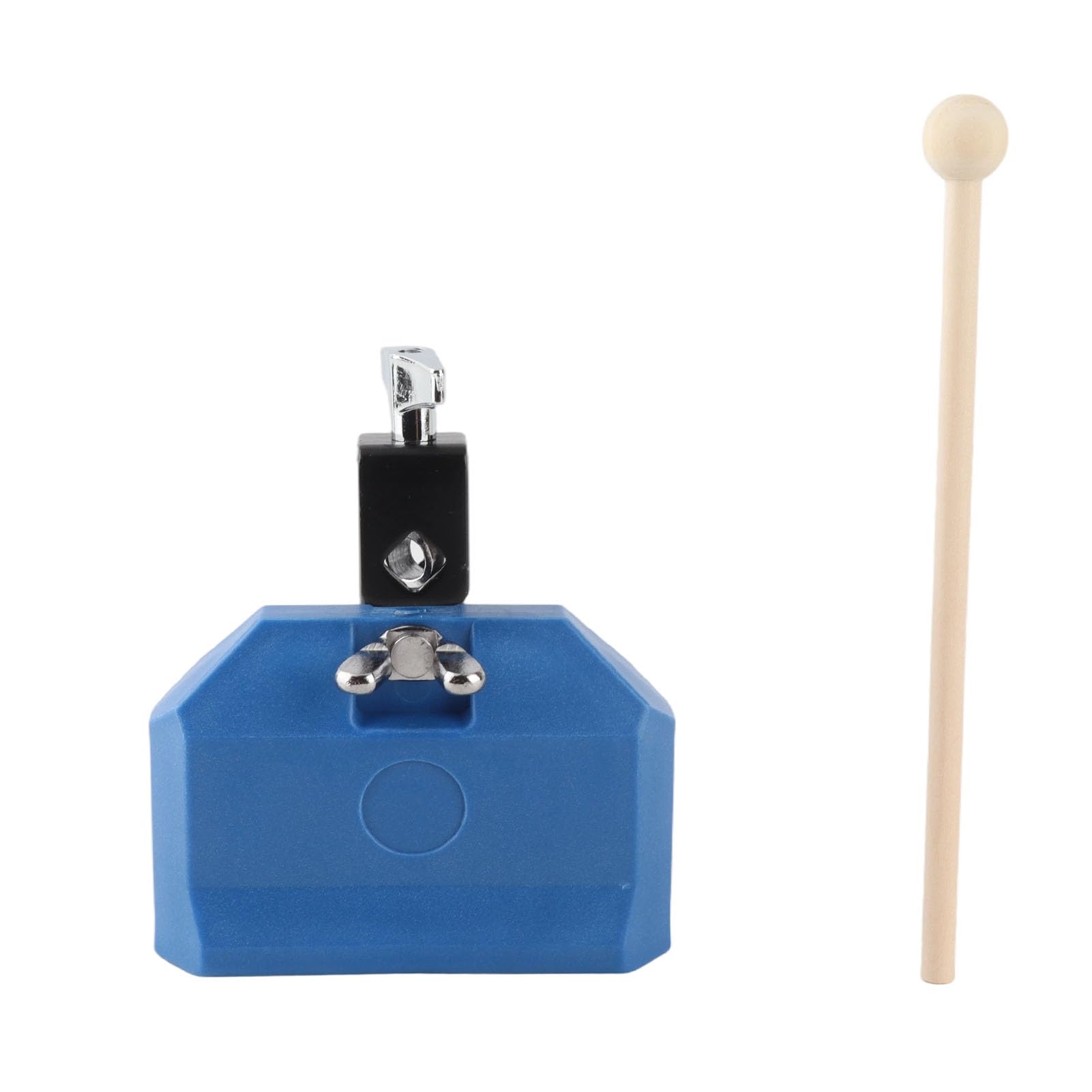 SEAFRONT Cencerro para Juego de Tambor Soporte de Montaje Ajustable Bloque de Percusión Musical de Plástico Instrumento de Tambor Latino (Azul)