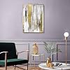 Zessonic Abstract Wall Art with Gold Foil - 24 x 32 Inches Gold and Gray Canvas Print with Texture for Modern Style Decor,Framed, Ready to Hang