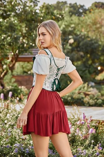 Jupe vintage boho Scarlet Darkness aux finitions soignées pour l'été