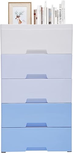 Armarios de almacenamiento de 5 cajones, carrito de almacenamiento móvil de plástico con ruedas, moderno organizador de armario para dormitorio,