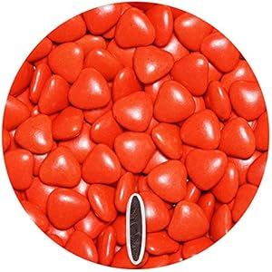 EinsSein 0,5kg Bruidsuiker Chocolade hartjes Dragées medium rood glans mini chocolade hartjes dragee hart paars…