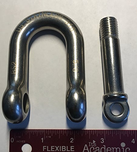 Marine Grade Stainless Steel 316 D Shackle (5/8" 16Mm D Shackle) #TOP4