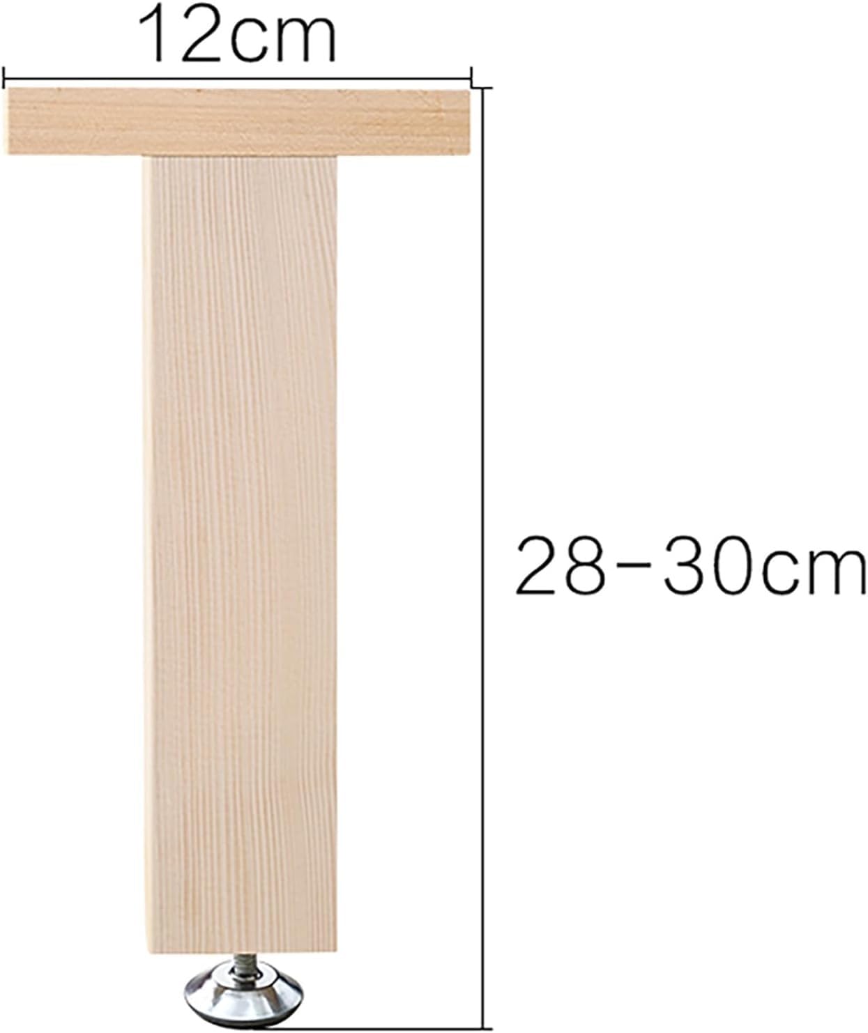 Patas de Muebles Regulables, Patas de Cama atornilladas, Patas de Base de conexión, Patas de Apoyo para Muebles, Altura Regulable hasta 2 cm, 2 Piezas(Size:32-34 cm)