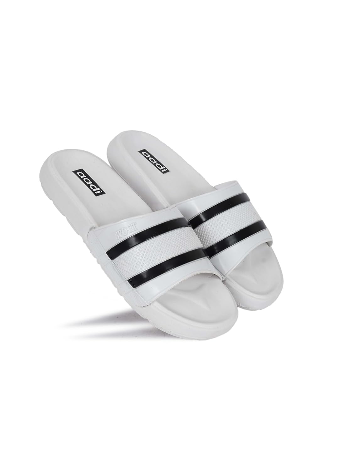 AADI Mens White Synthetic Leather Daily Use Casual Sliders/Flip Flop & Slippers (B0CJH2JZSM) Amazon Price History, Amazon Price Tracker