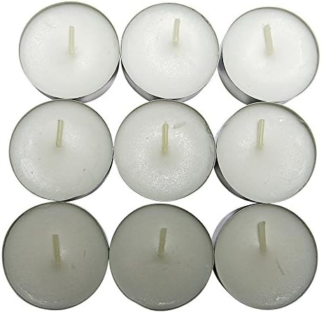 CandleNScent Unscented Tealight Candles, 30 Pack, White, Made in USA