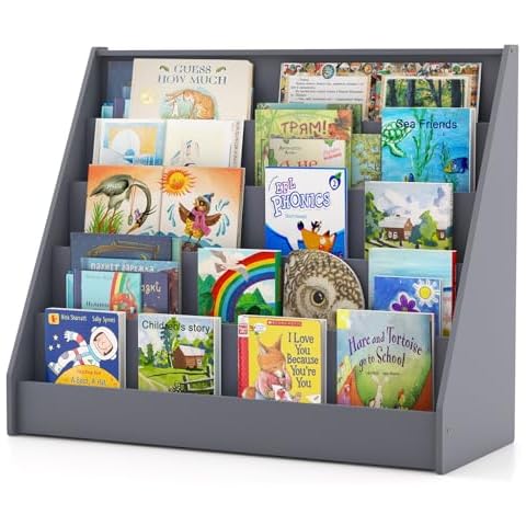 GYMAX Kids 5-Tier Bookcase for Toddlers Cover