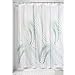 Produktbild iDesign Fern Duschvorhang | waschbarer Duschvorhang mit natürlichem Farn-Motiv| 183,0 cm x 183,0 cm großer Duschvorhang | Polyester grün/grau