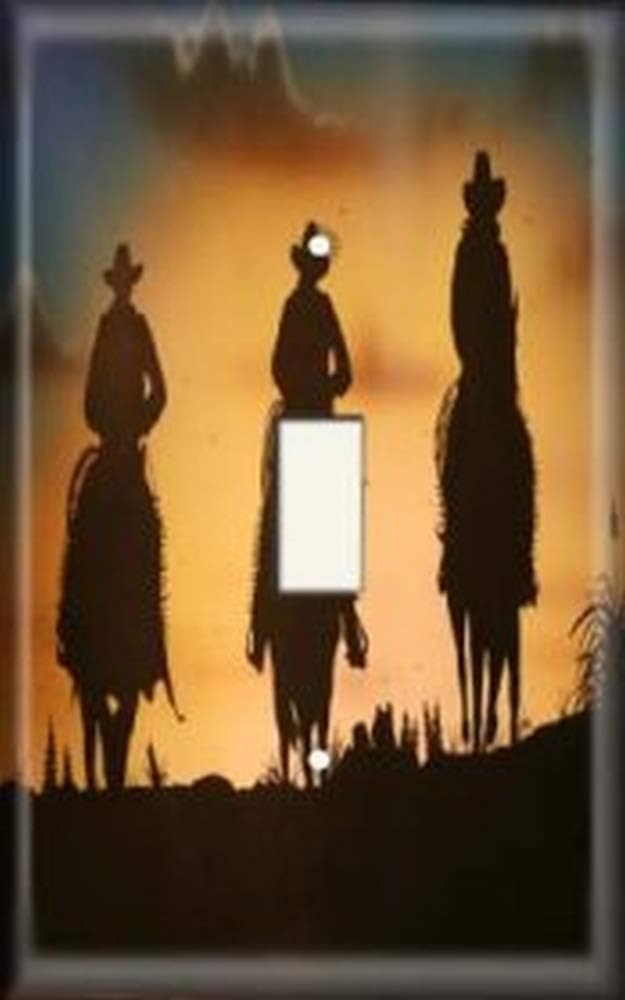 Single Switch Plate OVERSIZE - Cowboy Silhouette