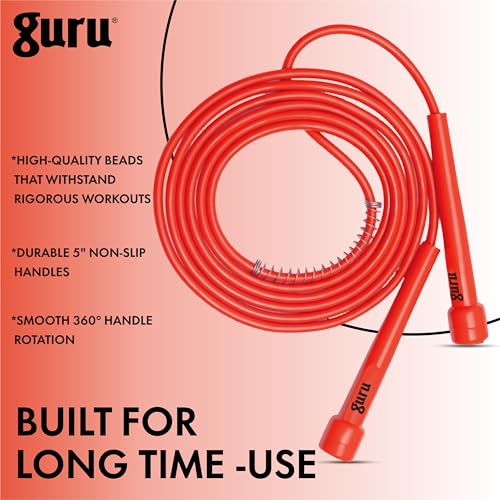 Image of GURU Skipping Rope, Adjustable Jumping Rope For Men & Women & For Kids Ideal For Gym /Exercise Rope For Workout