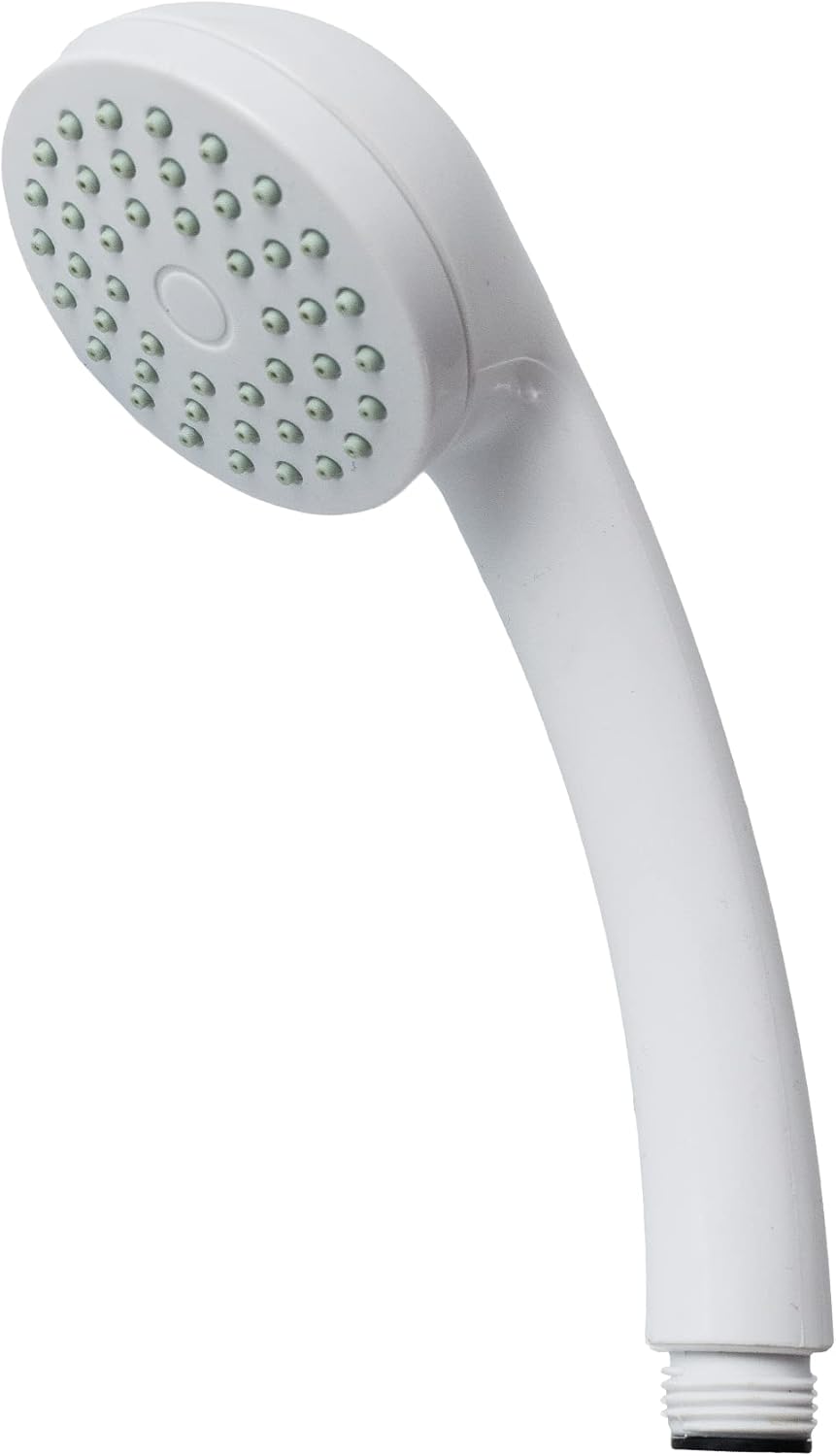 Blue Canyon Alpha One Way Budget Shower Head available in white or chrome (White)