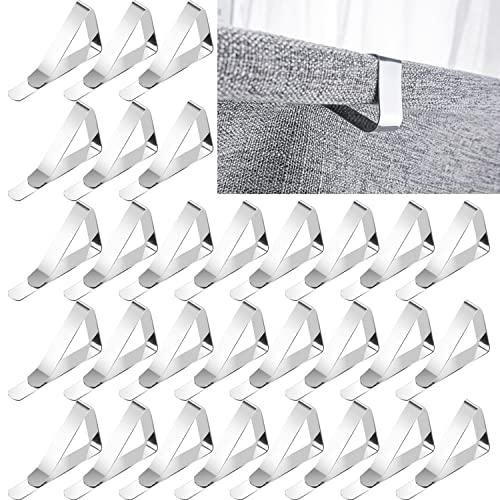 DHYLRICHER 60pcs Tablecloth Clips,Heavy Duty Picnic Table Clips, Stainless Steel Table Cloth Cover Clamps, Table Cloth Holders Ideal for Home Wedding Party Indoor Outdoor Camping Picnic