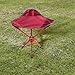 predolo Folding Camping Stool Foldable Small Chair Aluminum Alloy Tripod Chair Portable Folding Stool for Picnic BBQ Adults Beach, red